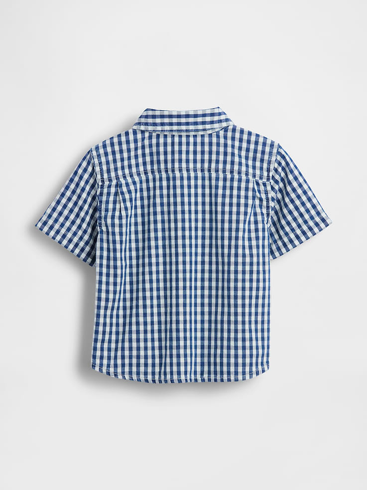 Image number 3 showing, Baby & Toddler Gingham Denim Big Shirt
