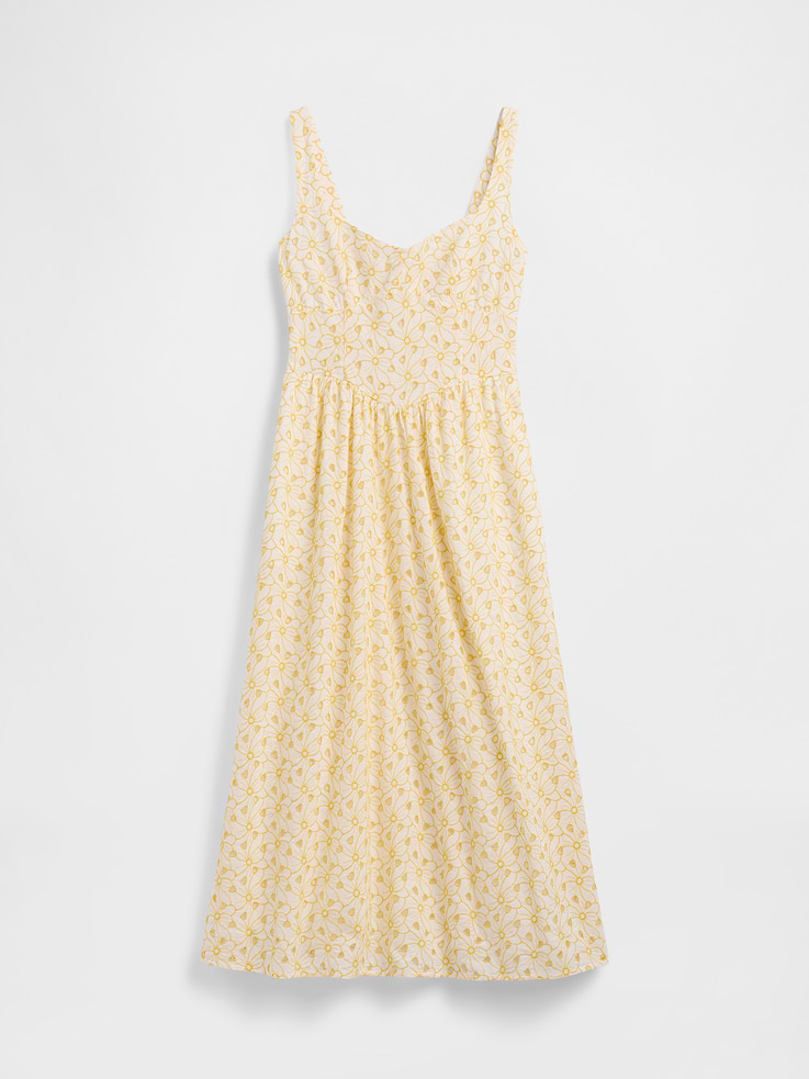 Image number 5 showing, Eyelet Seamed Drop-Waist Maxi Dress