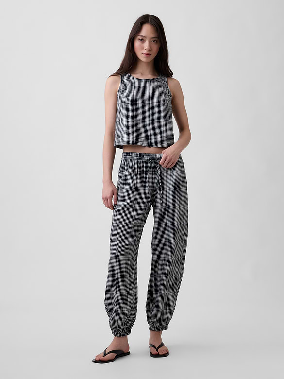 Cotton Gauze Easy Joggers