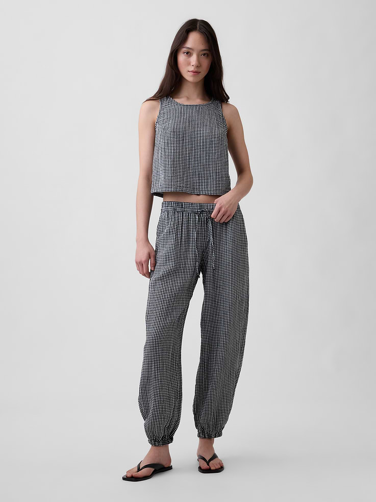 Image number 1 showing, Cotton Gauze Easy Joggers