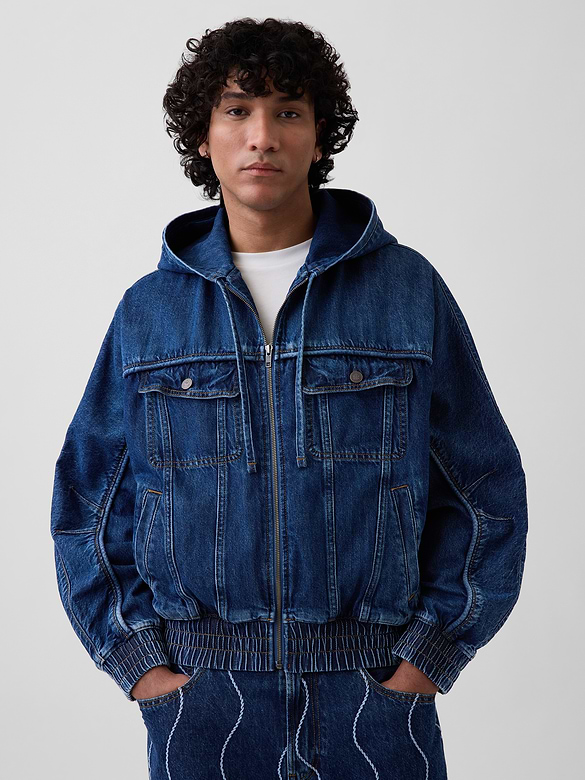 Gap × HFR Denim Zip Hoodie by Daveed Baptiste