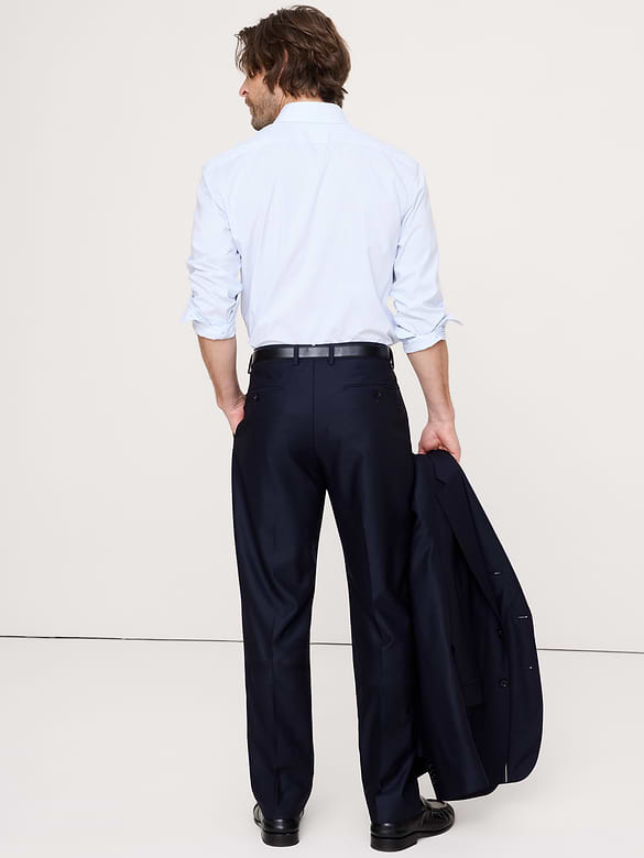 Pantalon en tissu panama italien signature