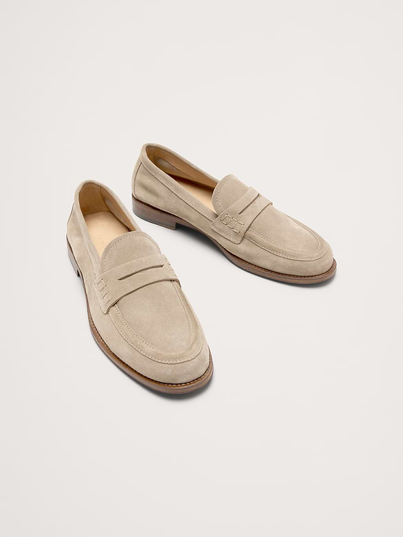 Italian Suede Penny Loafer