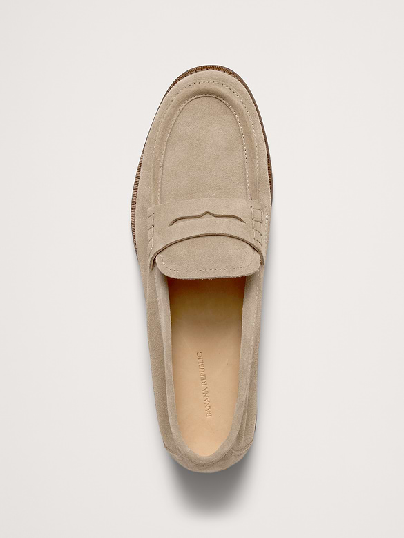 Italian Suede Penny Loafer