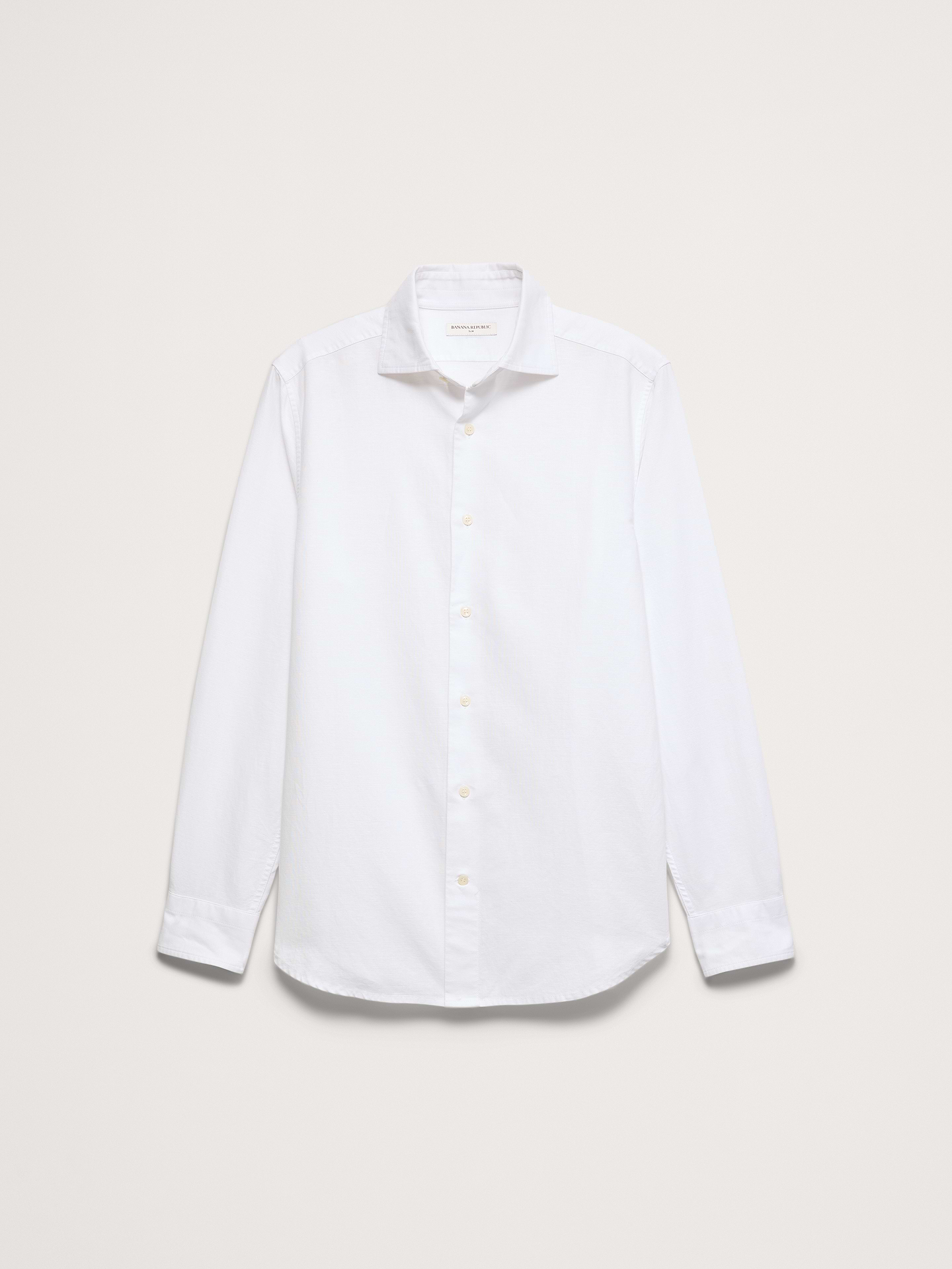 Image number 8 showing, Slim-Fit Linen-Cotton Dress Shirt