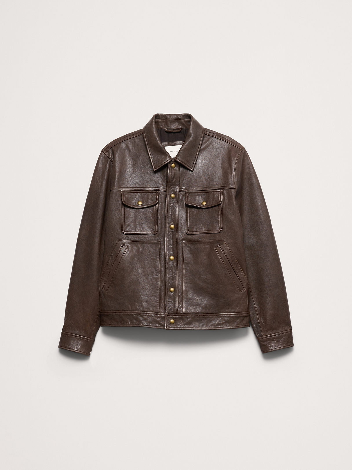 Leather Trucker Jacket | Banana Republic