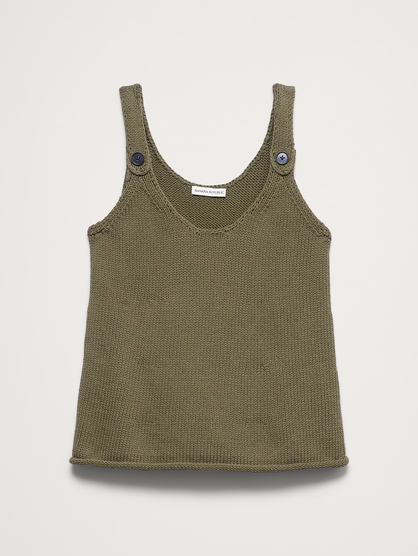 Image 5 of 5, Cotton Scoop-Neck Tank