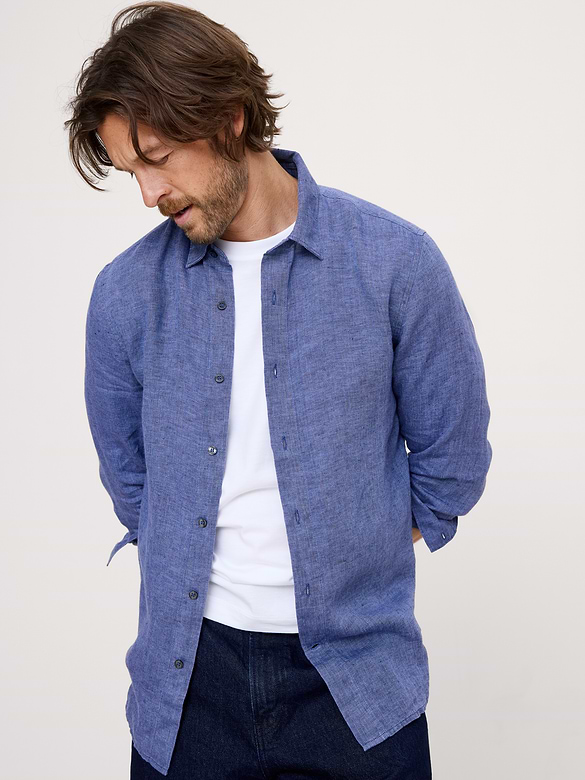 Chemise ajustée en lin