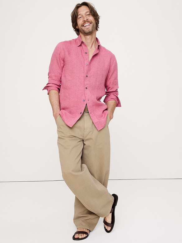 Chemise ajustée en lin