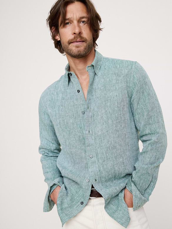 Chemise ajustée en lin