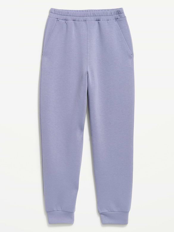 Pantalon de jogging en molleton raffiné à taille haute