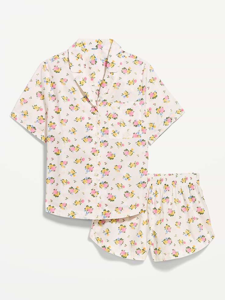 Image 4 of 8, Poplin Pajama Short Set