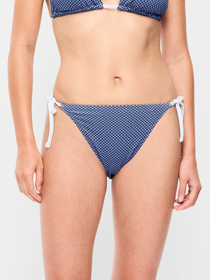 Image number 1 showing, Pique String Bikini Swim Bottoms