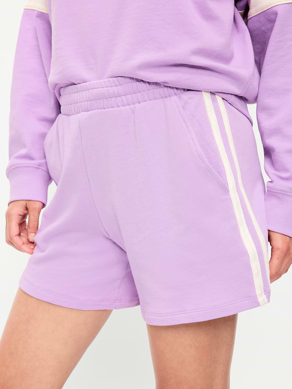 High-Waisted Pull-On Shorts -- 5-inch inseam