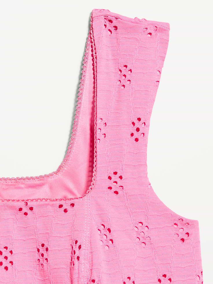 L'image numéro 4 présente Camisole à broderie anglaise à corsage cousu
