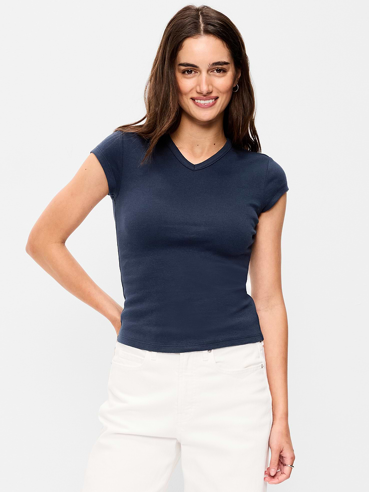 Image number 1 showing, Snug High V-Neck T-Shirt