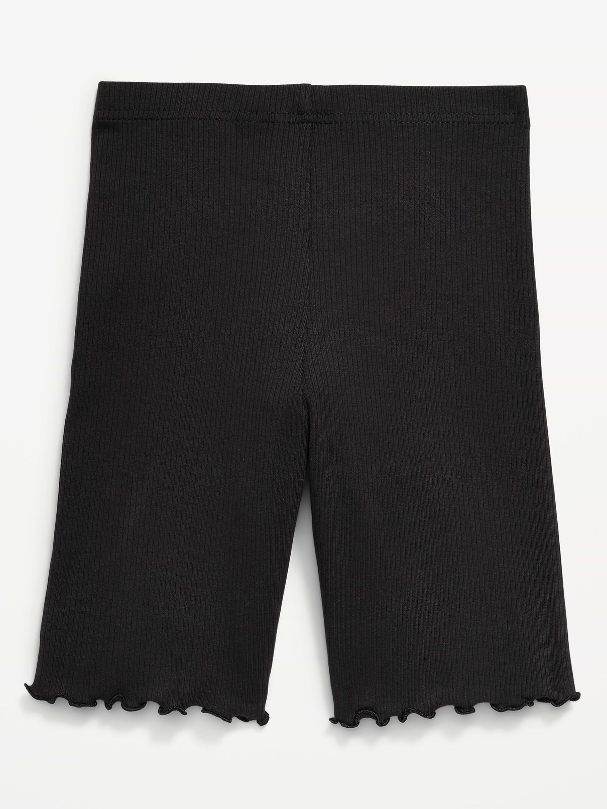 Image number 2 showing, Ribbed Lettuce-Edge Biker Shorts for Girls