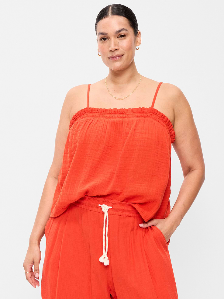 Image number 7 showing, Crinkle Gauze Tank Top