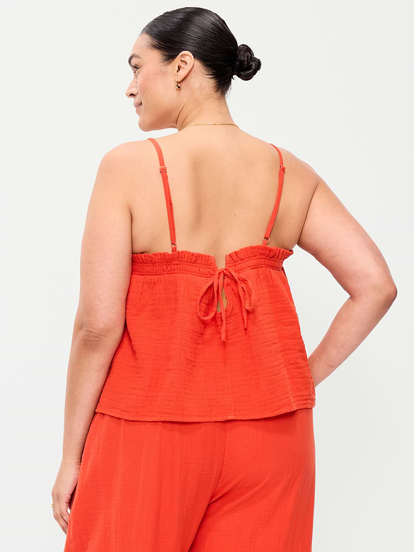 Crinkle Gauze Tank Top