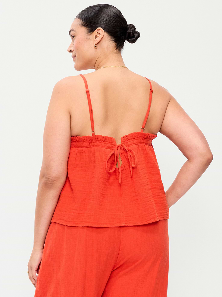 Image number 8 showing, Crinkle Gauze Tank Top