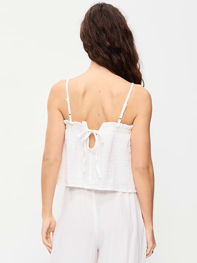 Image number 2 showing, Crinkle Gauze Tank Top