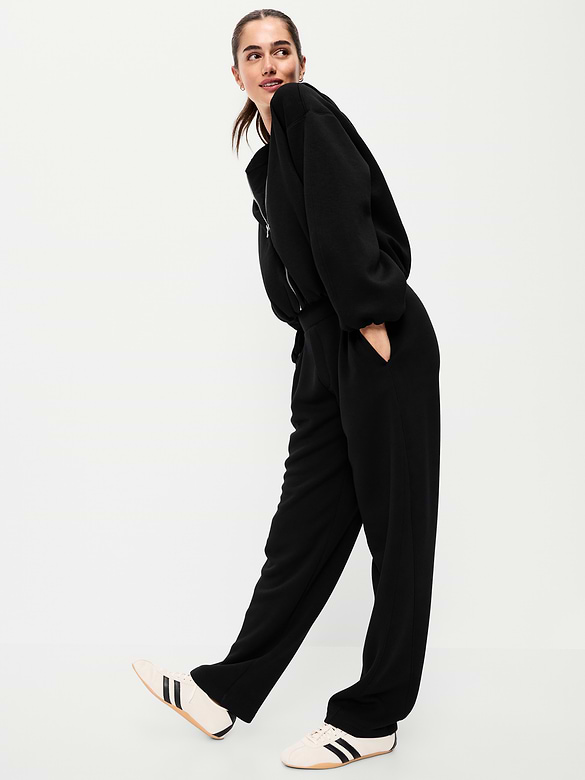 Bounce Fleece Bubble-Hem Hoodie Sweatshirt