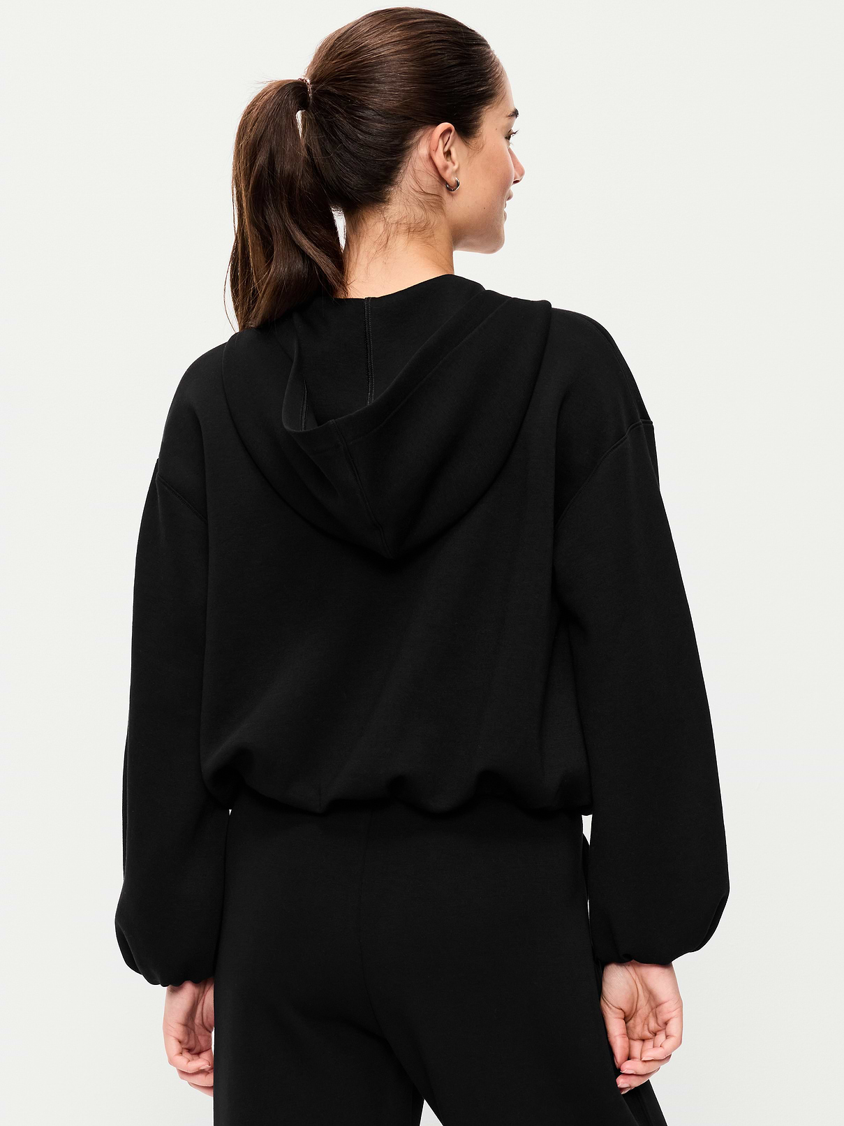 Image number 2 showing, Bounce Fleece Bubble-Hem Hoodie Sweatshirt