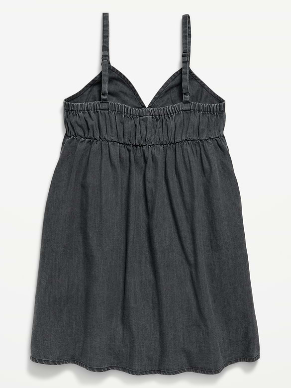 Sleeveless Swing Jean Dress for Girls