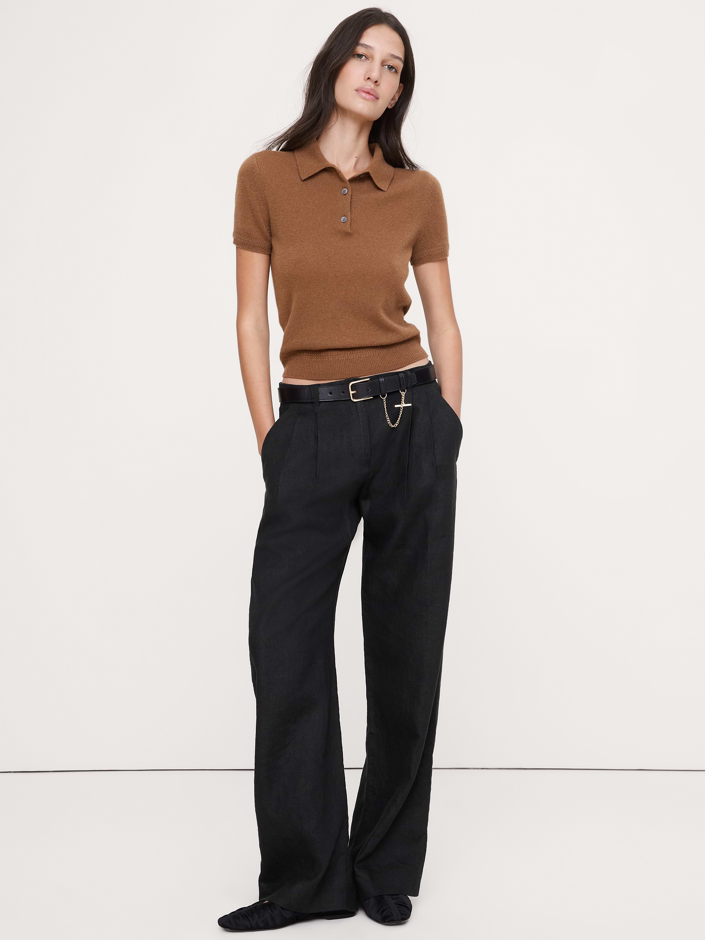 Image number 1 showing, The Soho Wide-Leg Pant in Linen