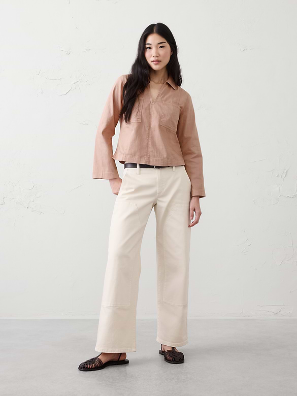 Chambray Popover Top