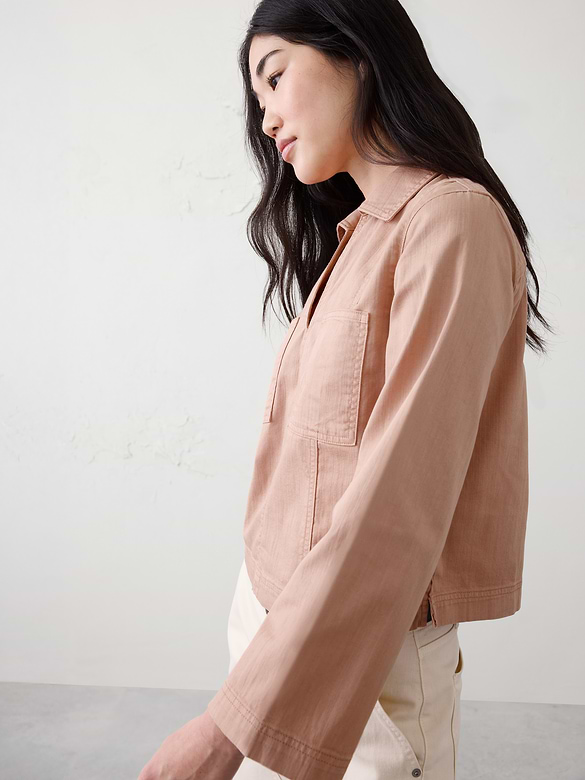 Chambray Popover Top