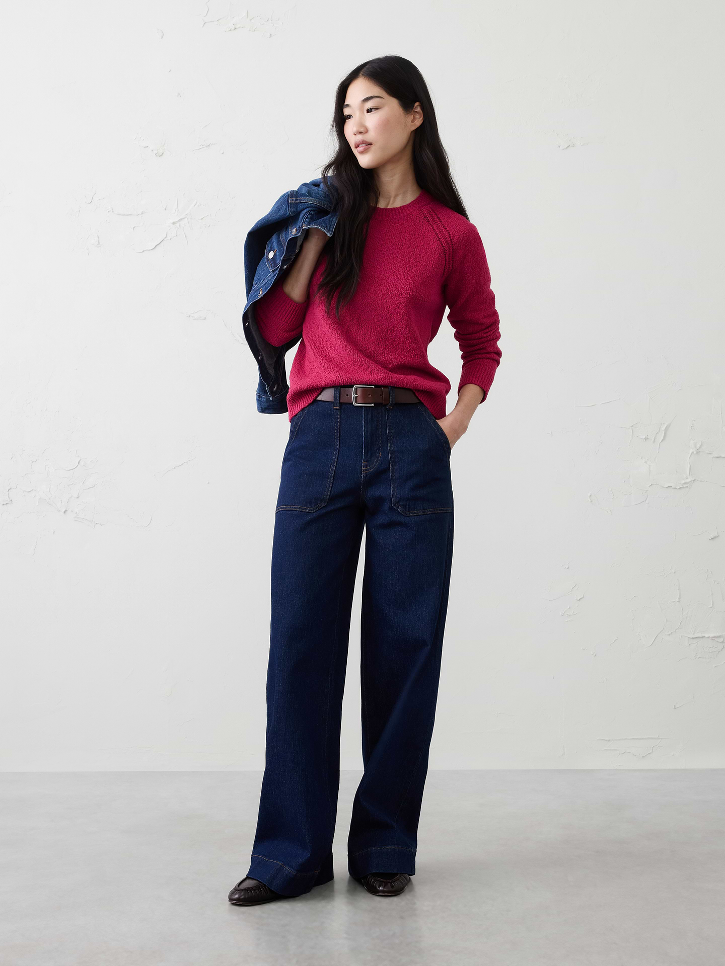 Image number 1 showing, Boucle Raglan Sweater