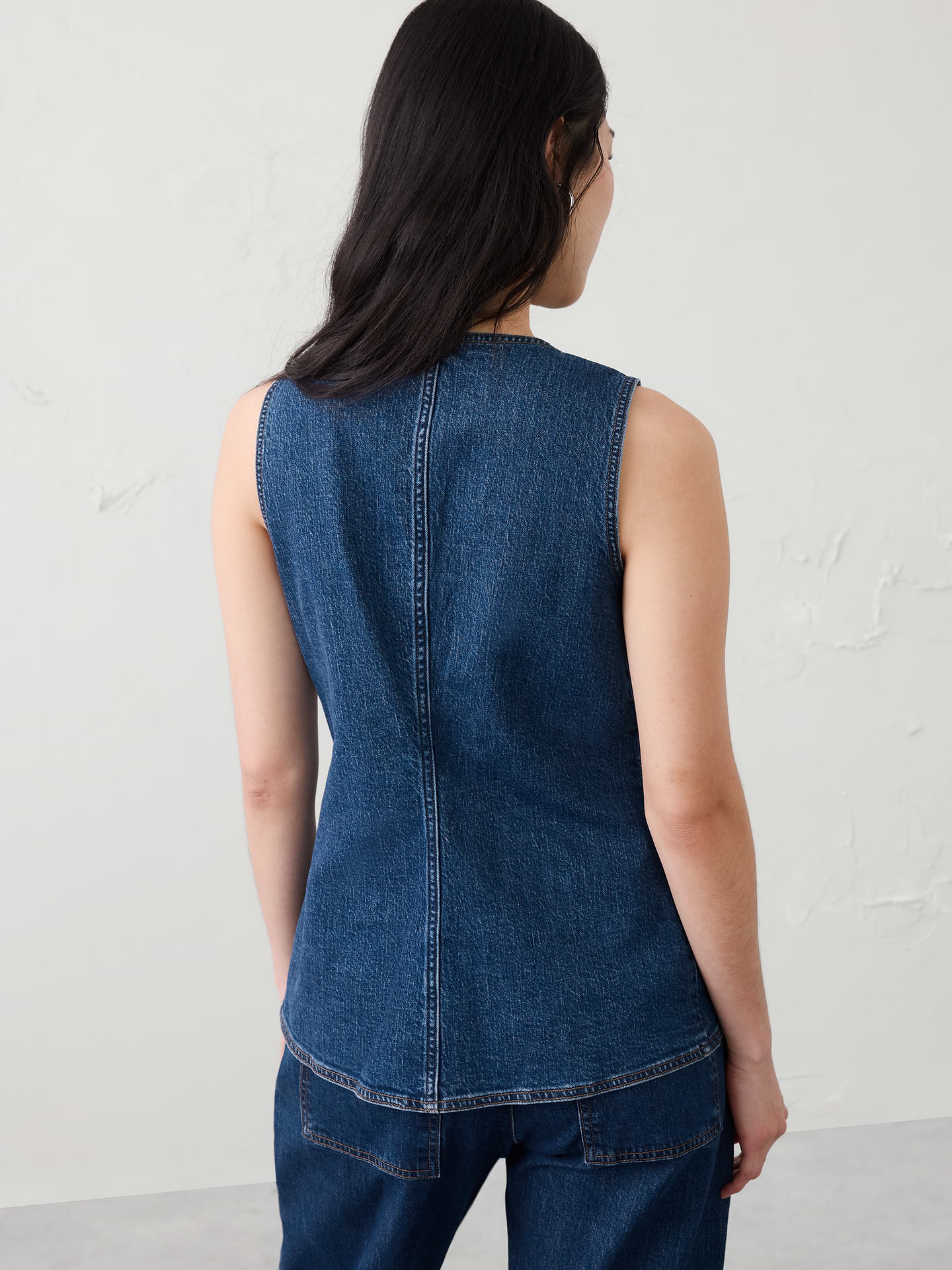Image number 2 showing, Long Denim Vest