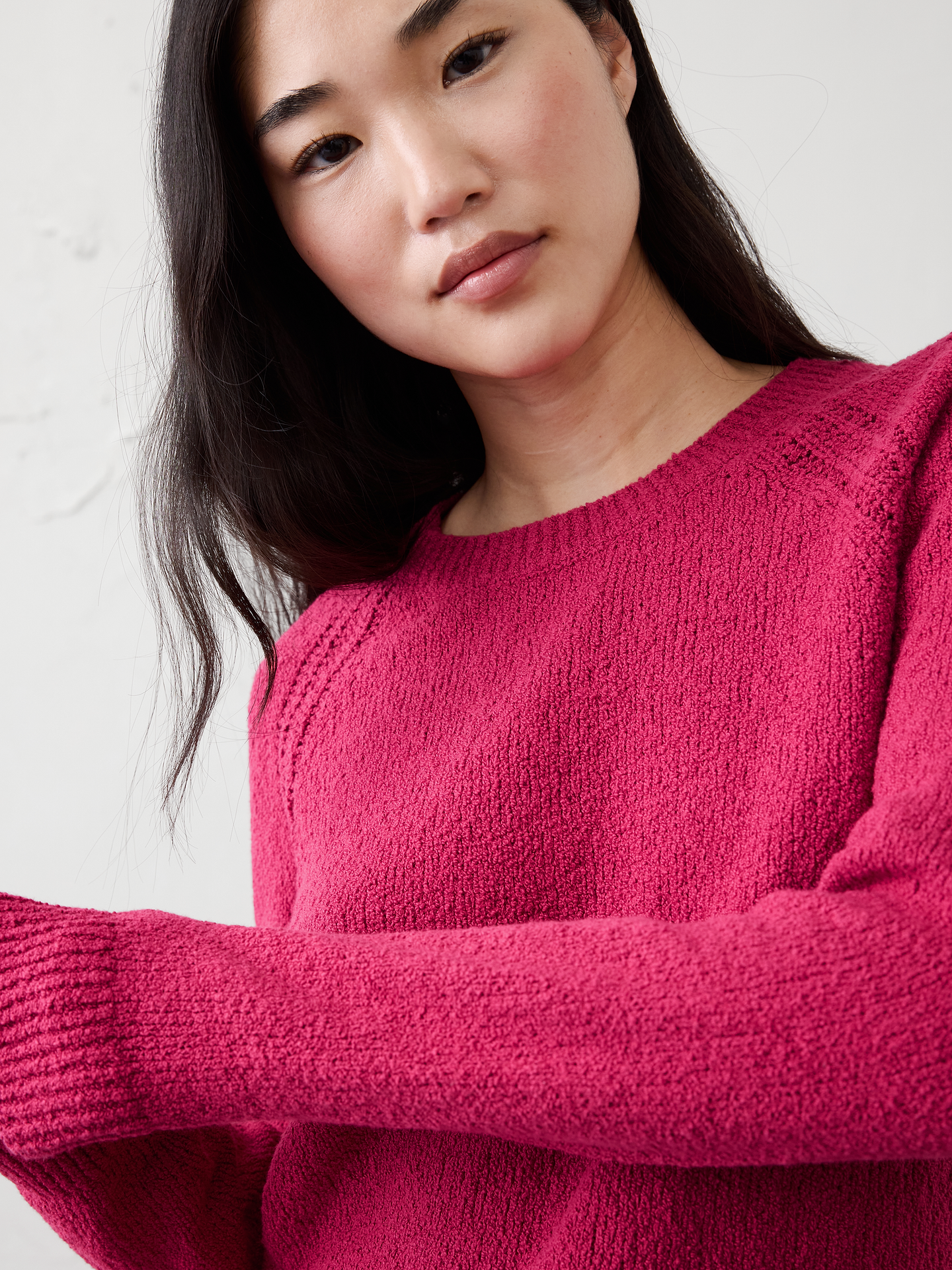 Image number 3 showing, Boucle Raglan Sweater