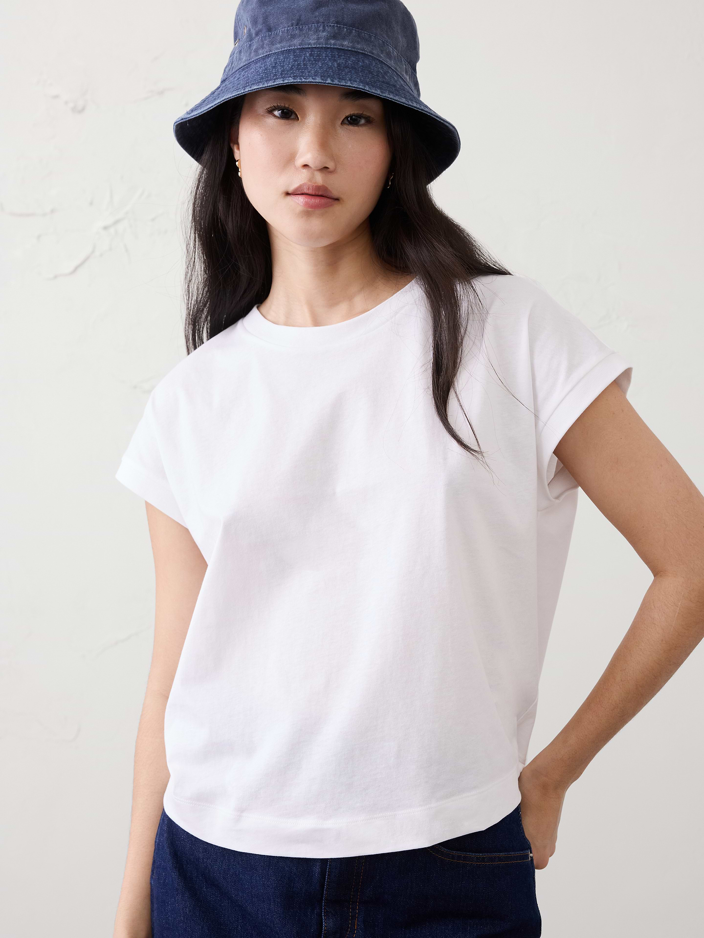 Image number 1 showing, Premium Cotton Boxy T-Shirt