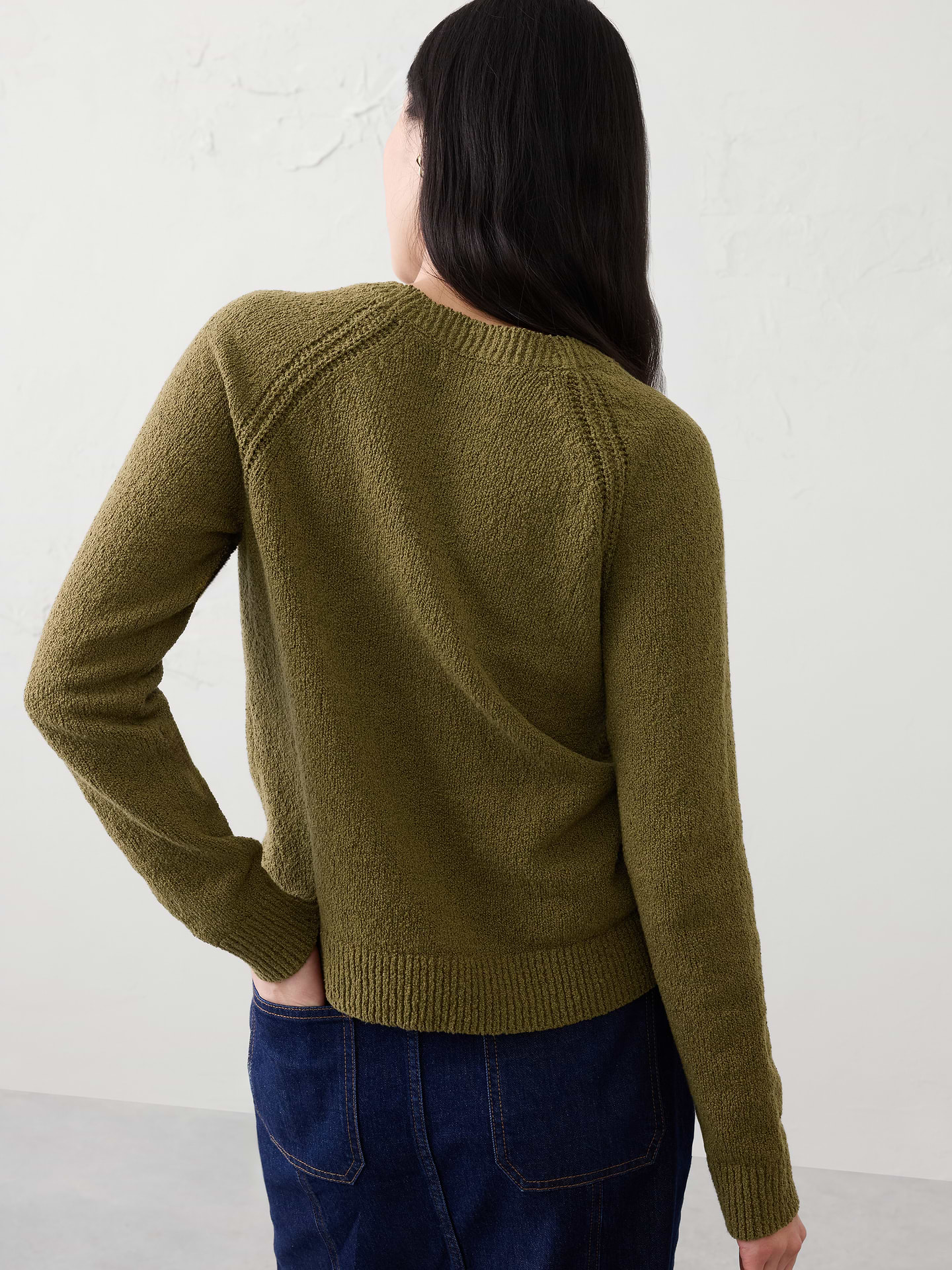 Image number 5 showing, Boucle Raglan Sweater