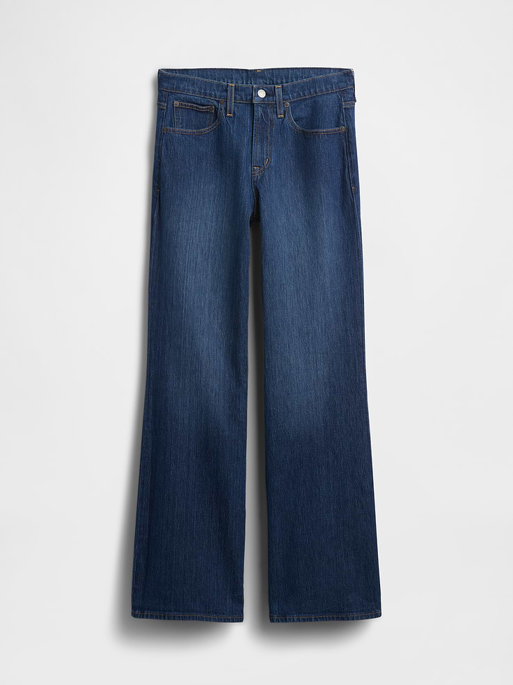 Image number 6 showing, Mid Rise Relaxed Flare Jeans