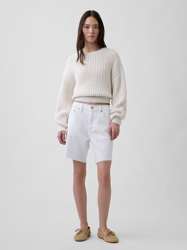 Image number 1 showing, 8" Mid Rise UltraSoft Loose Bermuda Shorts