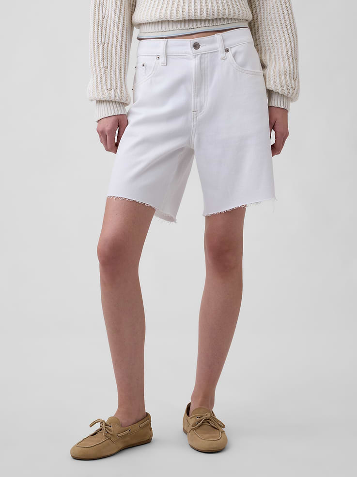Image number 2 showing, 8" Mid Rise UltraSoft Loose Bermuda Shorts