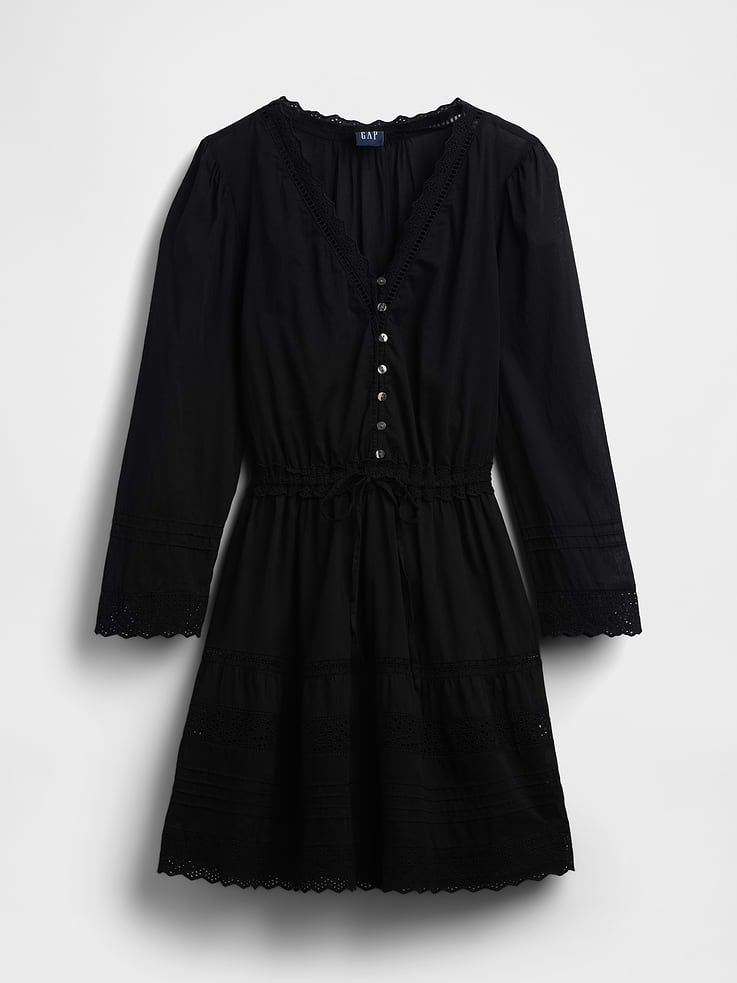 Image number 6 showing, Lace-Trim Mini Dress
