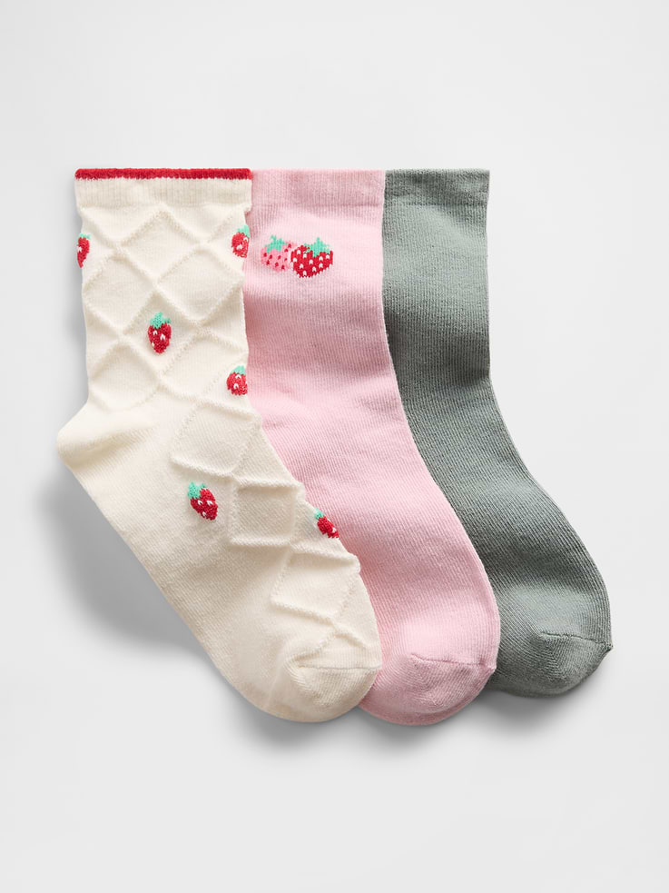 Image number 1 showing, Kids Crew Socks (3-Pack)