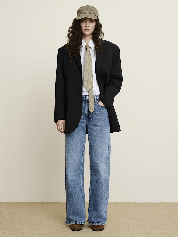 Oversized Twill Blazer