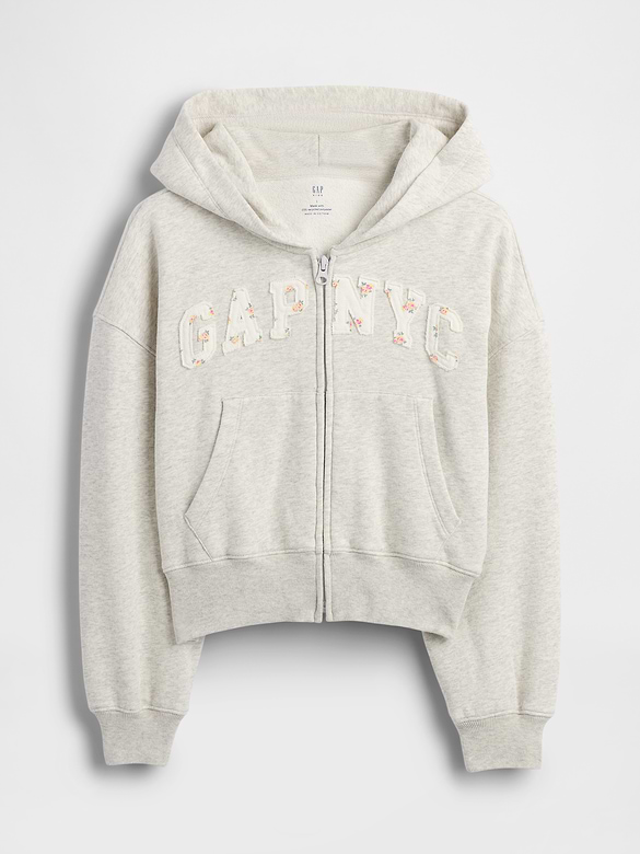 Kids VintageSoft Oversized Logo Zip Hoodie