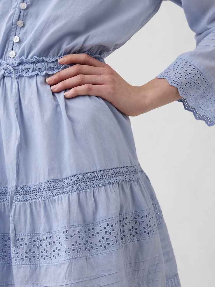 Image number 4 showing, Lace-Trim Mini Dress