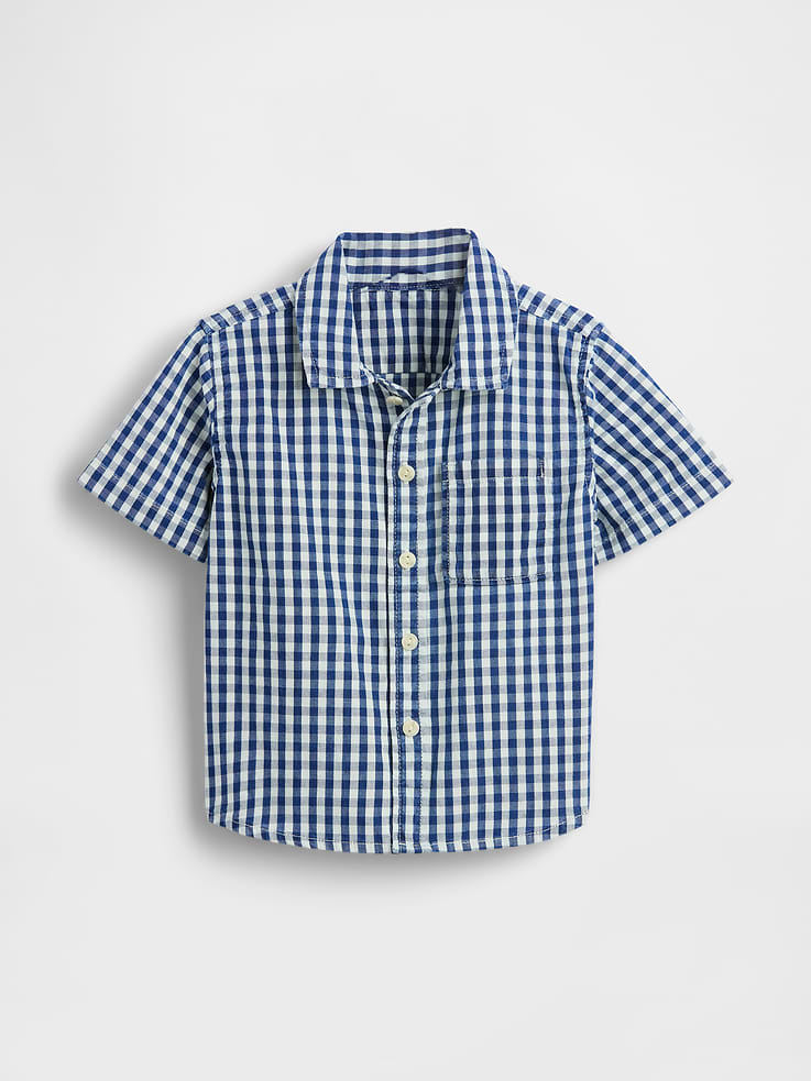 Image number 2 showing, Baby & Toddler Gingham Denim Big Shirt