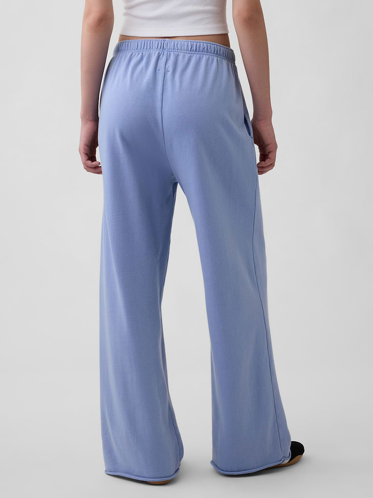 Image number 4 showing, VintageSoft Terry Wide-Leg Sweatpants