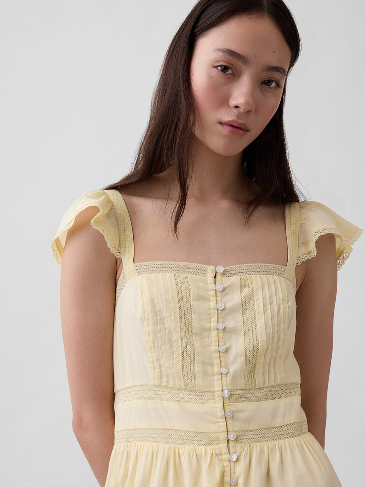 Image number 4 showing, Lace Ruffle Voile Maxi Dress