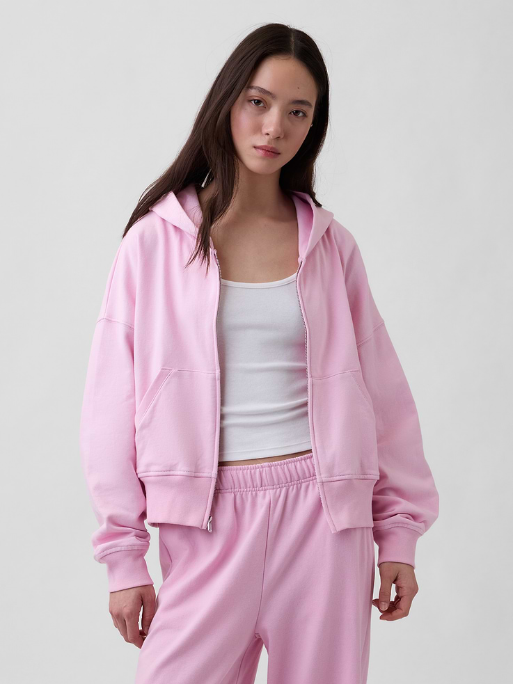 Image number 1 showing, VintageSoft Terry Zip Hoodie