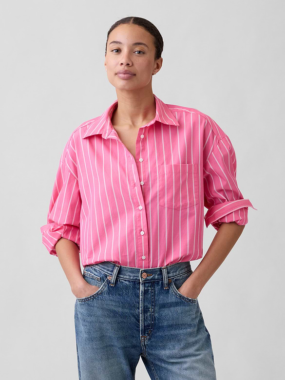 Oversized Shirt in Poplin