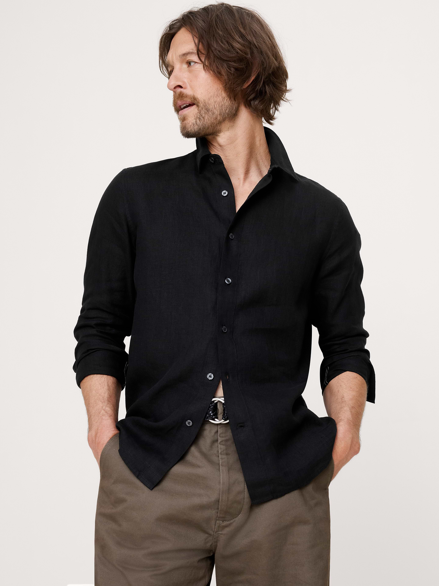 Image number 3 showing, Standard-Fit Linen Shirt